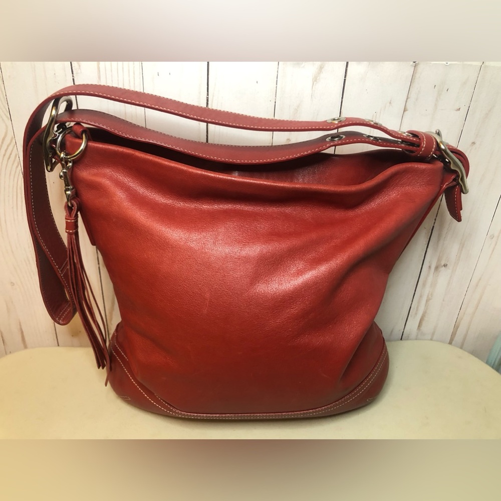 Coach Legacy 1414 Vintage Medium Slim Shoulder Bag/Crossbody Red